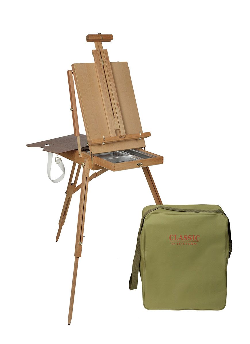 Classic wooden Easel for painting,portable easel, Pochade box