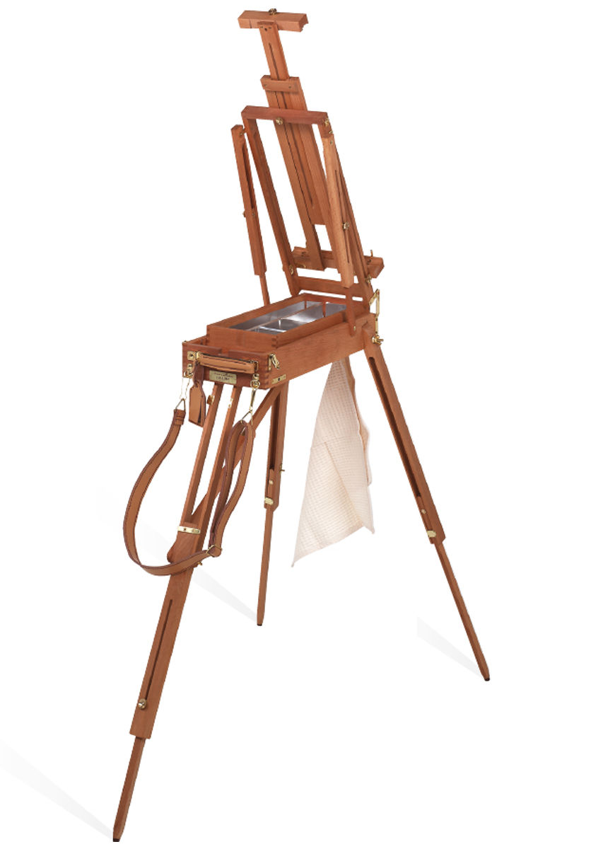 Jullian Escort French Art Easel Stand – Half Box Easels for Painting Canvas  – Professional Painting Easel w/ Shoulder Strap